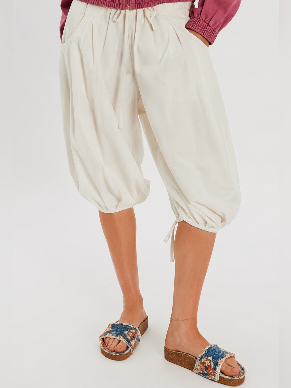 Free People Woven Wonders Footbed Sandals Navy Rust Combo Size 7 - Picture 5 of 17